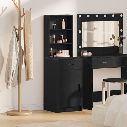 vidaXL Hoher Schrank in Schwarzer Eiche - 40x41x135 cm, Aus Holzwerkstoff gefertigt